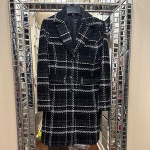 Tahari Black and White Checkered Blazer